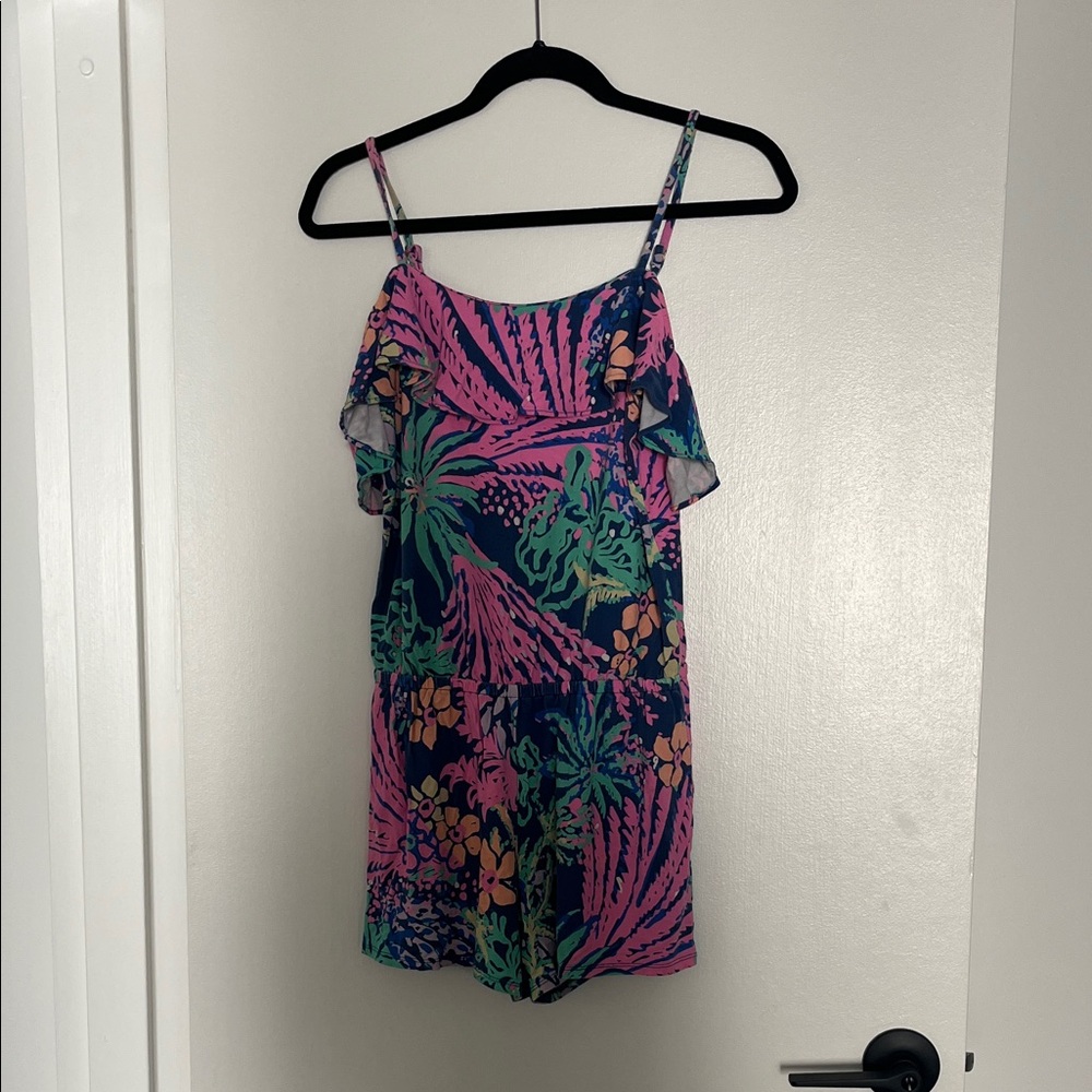 Lilly Pulitzer Pink and Blue Floral Jumpsuit